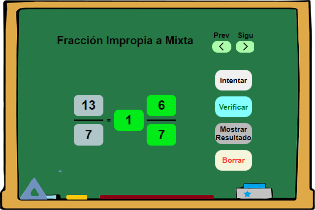 Convertor de fracciones mixtas a impropias y viceversa