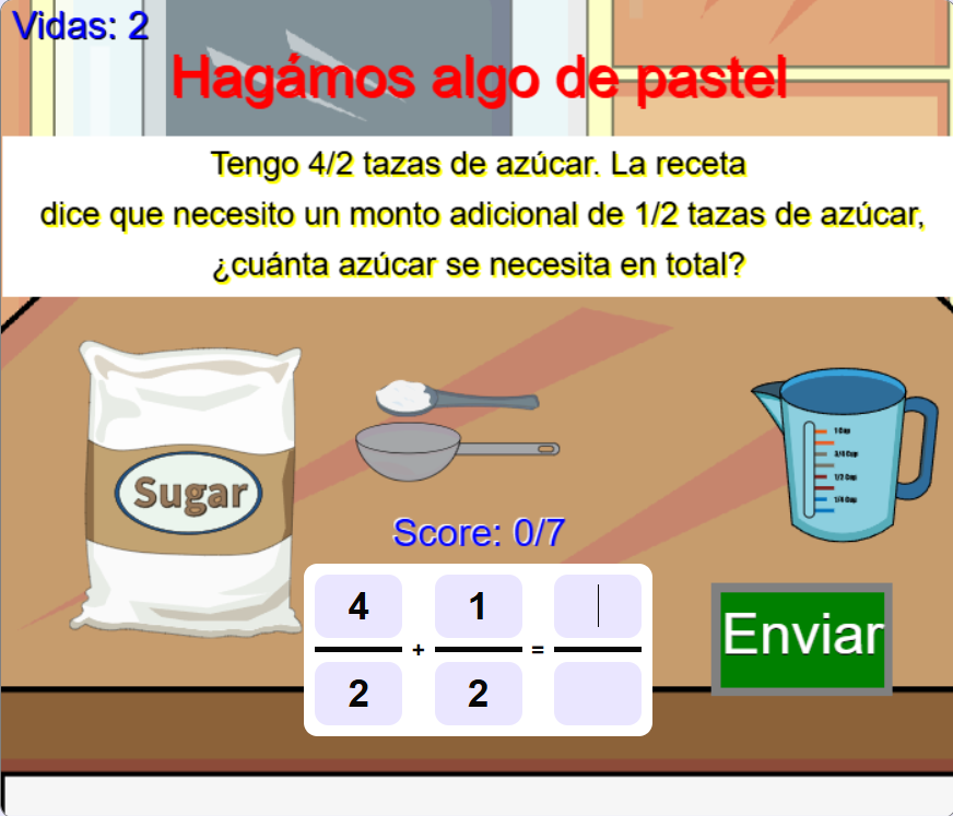 Fractions with Cooking Game