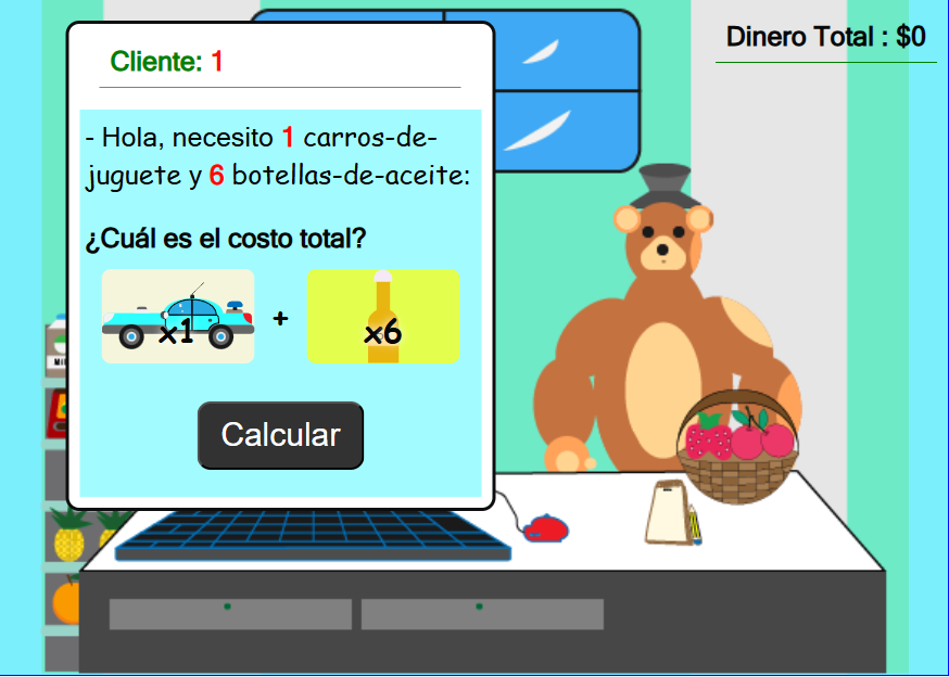 juego de matematicas mi pequeña tienda