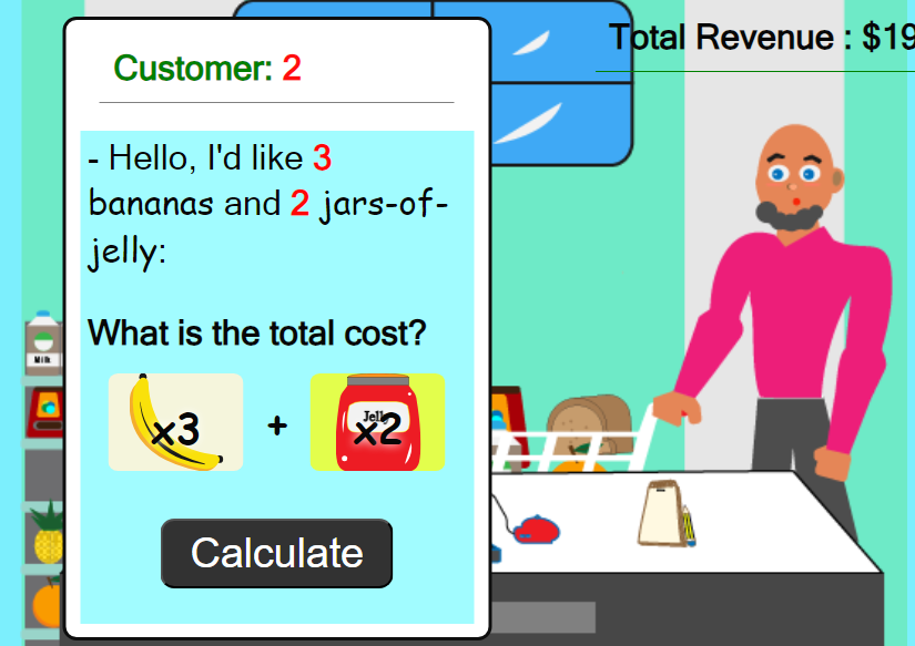 Juego de matemáticas: Mi Pequeña Tienda, juego terminado
