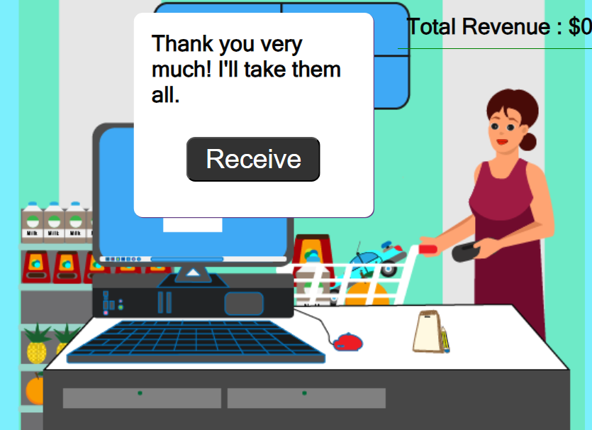Juego de matemáticas: Mi Pequeña Tienda, uso de operaciones aritméticas 1